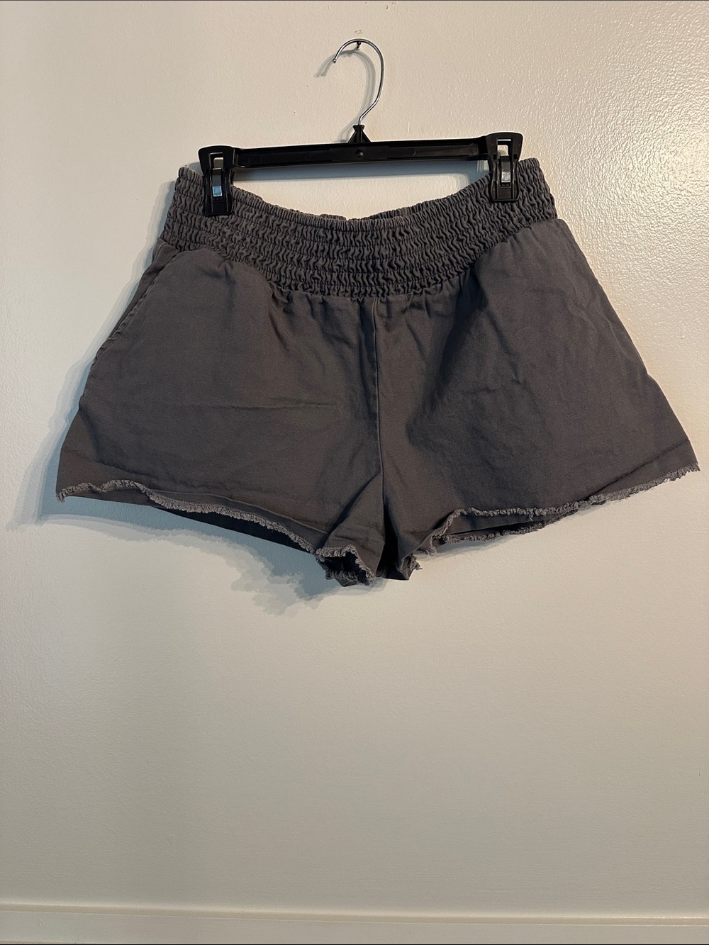 wild fable Charcoal Smocked-Waist Athletic Shorts Size L